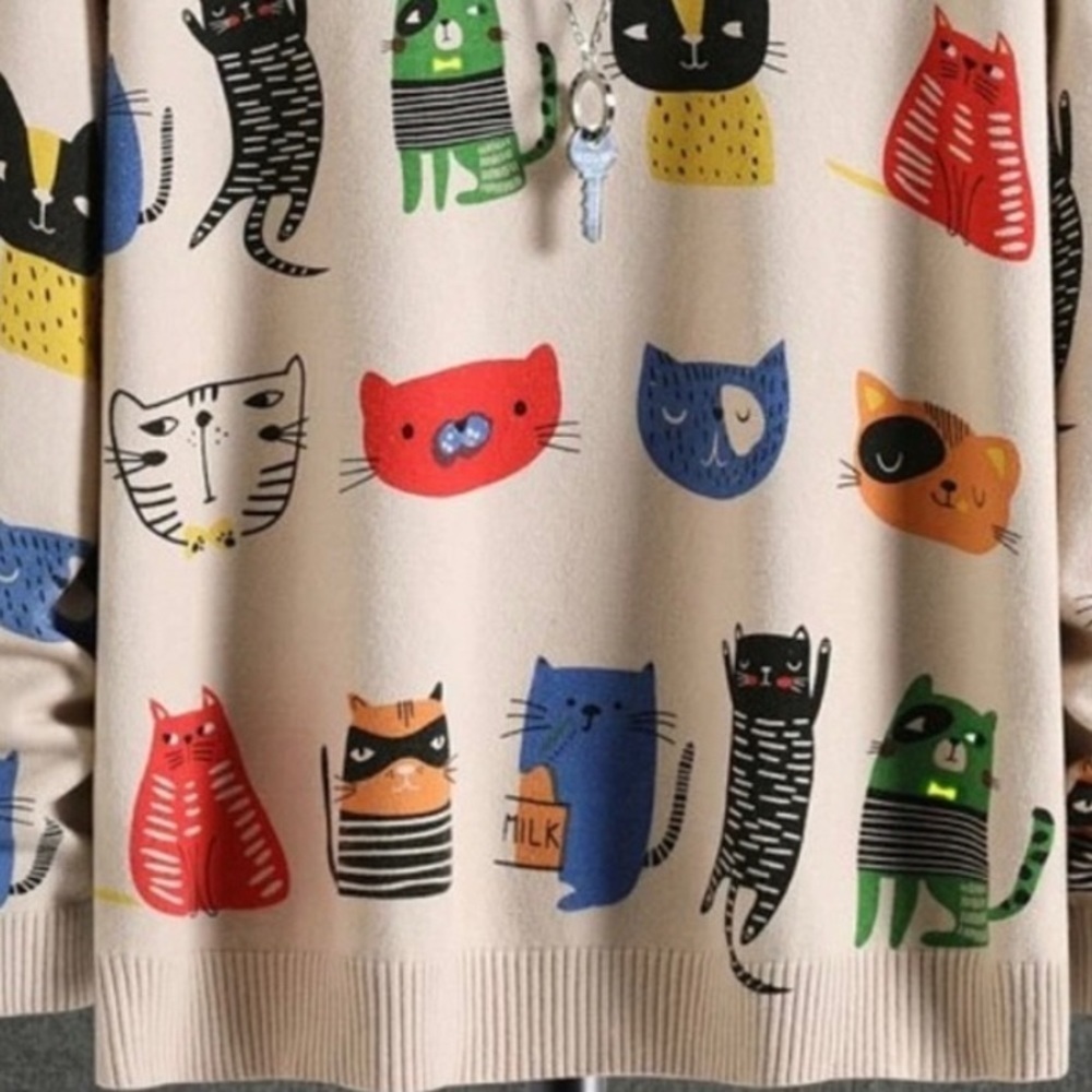 Sweater cats  size large small and medium NEW SMALL MEDIUM LARGE​​ - Picture 4 of 4